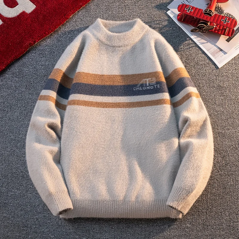 

Classic Men Sweater Casual Fashion Thick Warm Knitwear Autumn Winter Versatile Stylish Pullover High Quality Men Knitwear