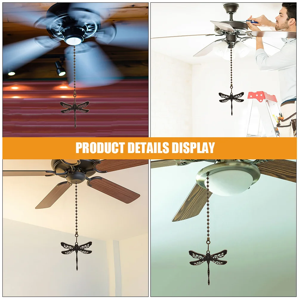 

Decorative Ceiling Fan Pull Chain Extension Style Zinc Alloy Bedside Light Accessory 120Cm Ceiling Fan Downrod Extension