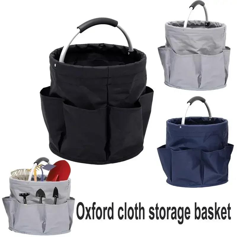 Collapsible Large Capacity Picnic Basket Fabric Oxford Travel Outdoor Camping Basket With Handle