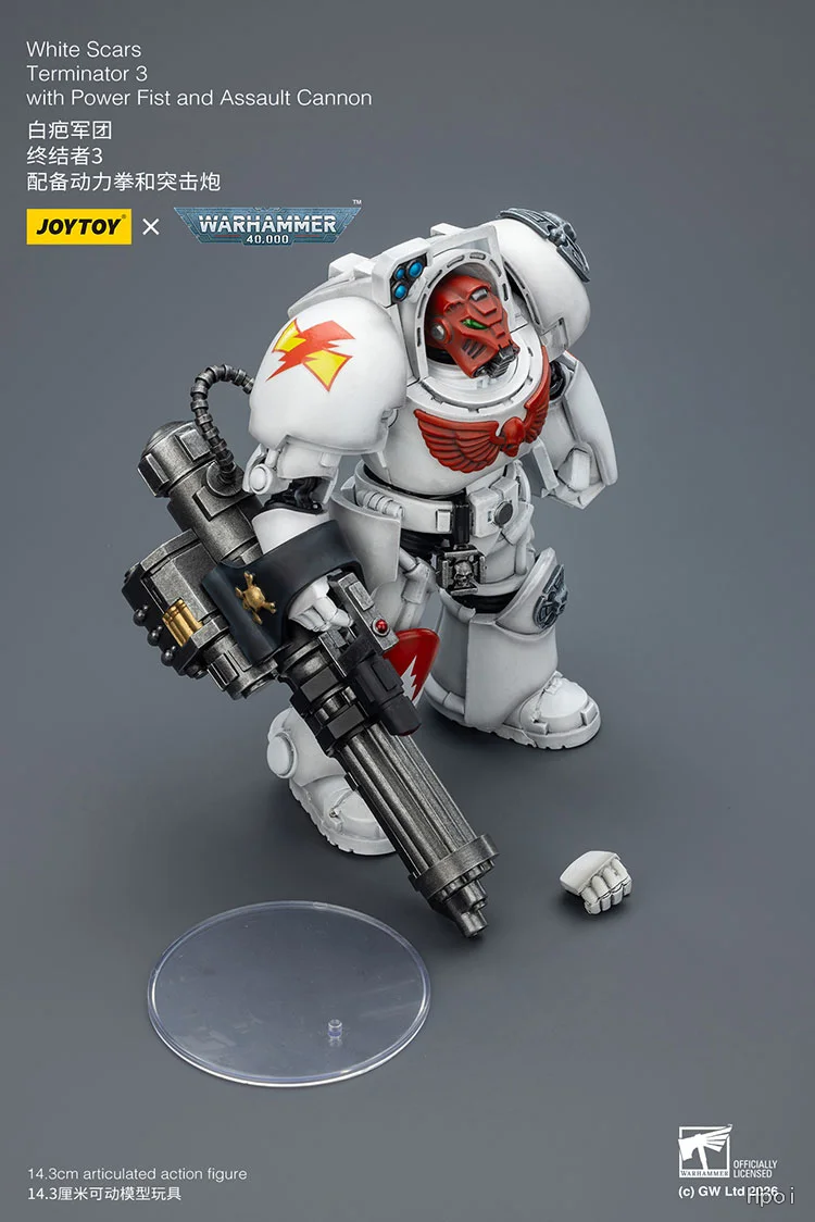 

Оригинальная фигурка JOYTOY White Scars Terminator 3 с силовым кулаком и штурмовой пушкой, масштаб 1/18, модель для коллекционирования, подарок