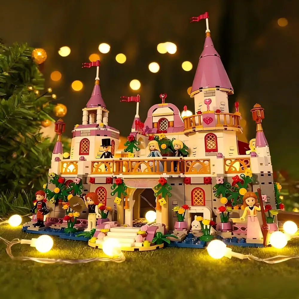 

731PCS Windsor Cinderella Princess Ice Castle Model Building Block City My Friend Street View House Children's Toy Girl Gift