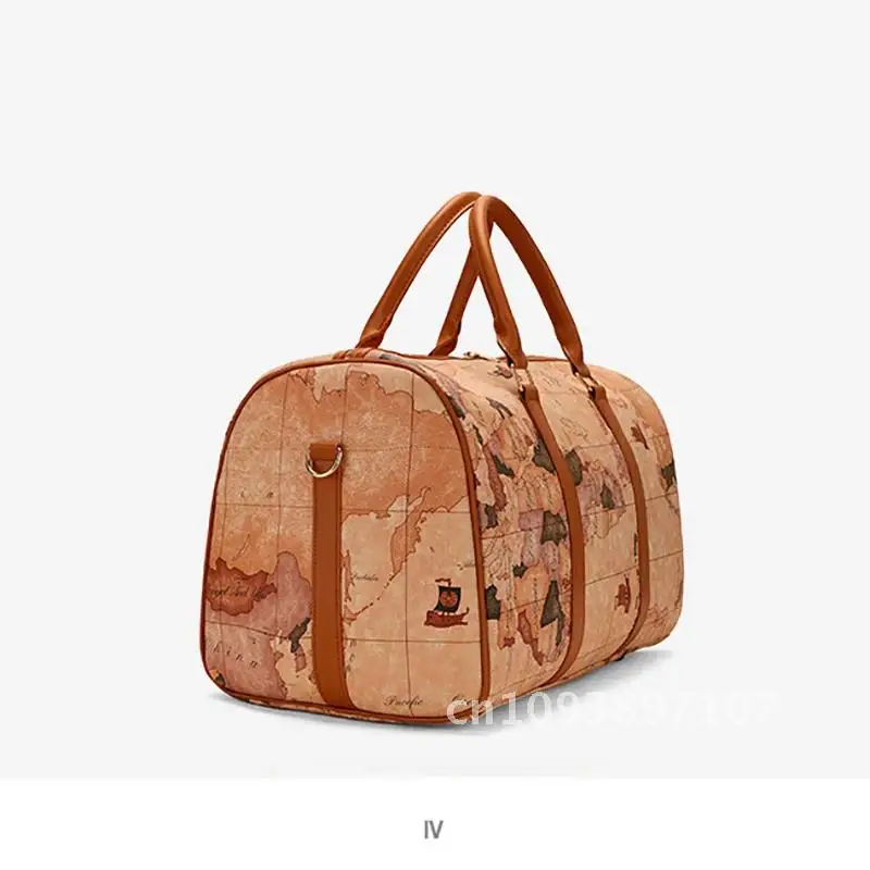 Vintage PU cuero viaje Duffle hombro deportes gimnasio Fitness mujeres negocios al aire libre bolso suave equipaje para hombre Casual