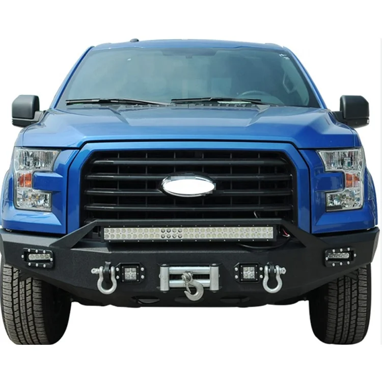 

2015 2016 2017 Bumper Body Kit Offroad Accessories with Led Lights Pickup Truck Steel Winch Bumper for F150