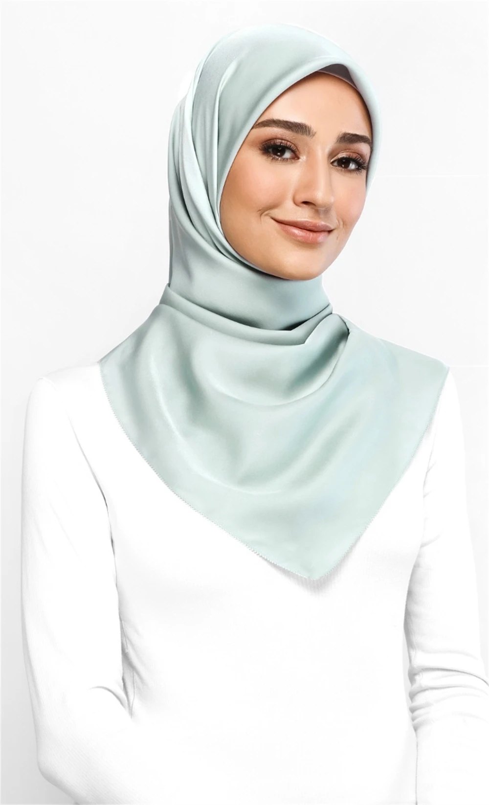 115*115cm Cabeça Sólida Cachecol Quadrado De Seda Cetim Bandana Cheveux Lenço Hijab Acessórios para Mulher Cachecol de Cabelo Muçulmano Turbante