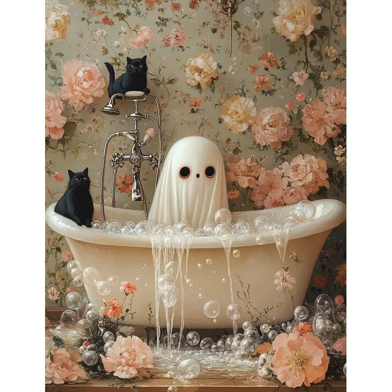 

GATYZTORY Diy Painting By Numbers Landscape Halloween Decorative Paintings Gift For Adults Handpainted Simple