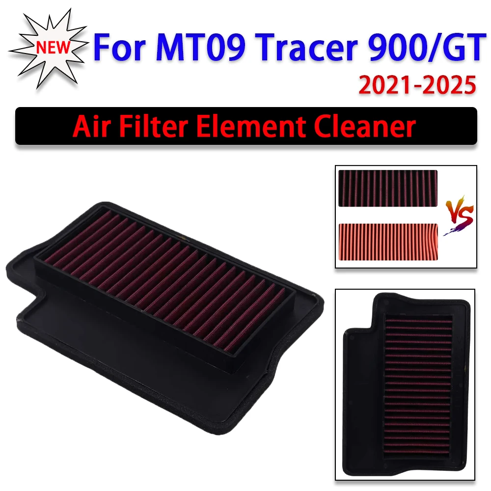 

For Yamaha MT09 MT-09 Tracer 9 900 GT 9GT 900GT 2021 - 2024 Accessories High Flow Air Filter Element Cleaner Air Intake Filters