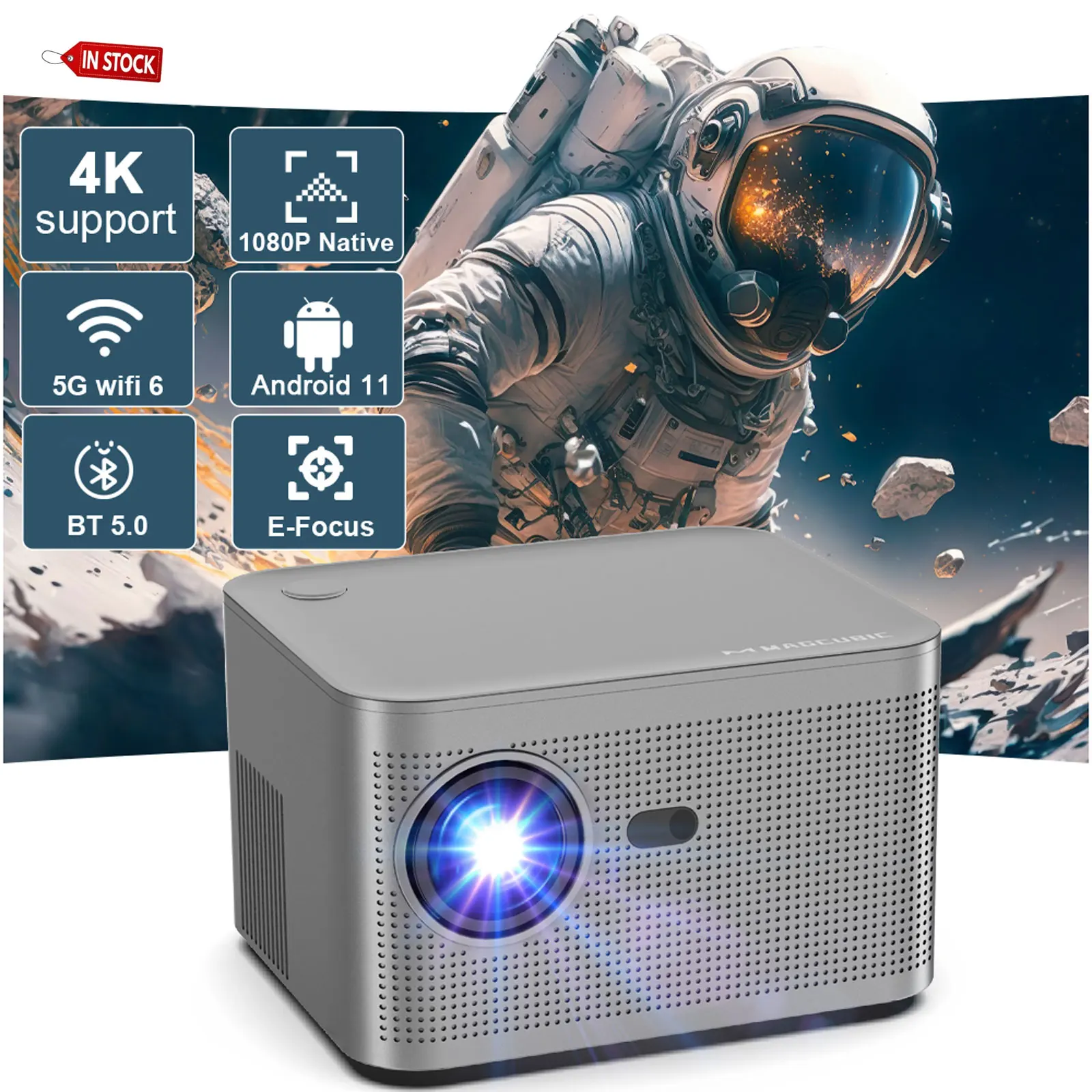 

STLF Advanced High Quality Native Projector HY350 Android 11.0 Led Bulb Smart Home Theater Beamer 580ansi Lumens 1920*1080P LCD