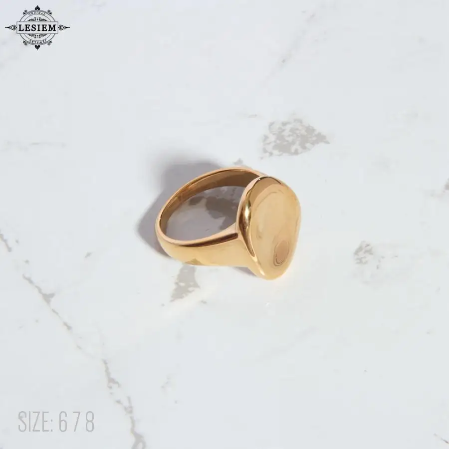 LESIEM resin charms Gold color size 6 7 8 Knuckle Rings for women Irregular concave ring ring men prices in euros