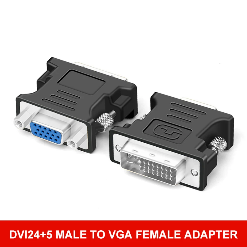 Iron Screw Dvi Adapter Dvi24+5 Male To Vga Female Head Hd Connect The Vga Computer Cable To Dvi Interface Equipment