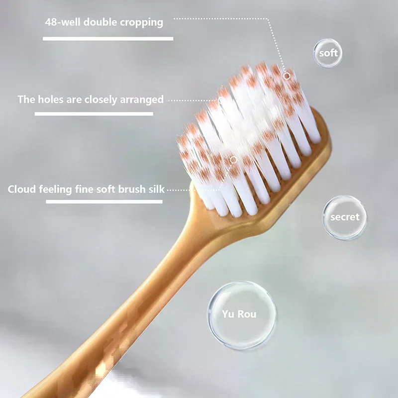 6pcs Brush Wide Head Soft Long Adult Big Toothbrush Comfortable Teeth Super Oral Cleaning High-quality