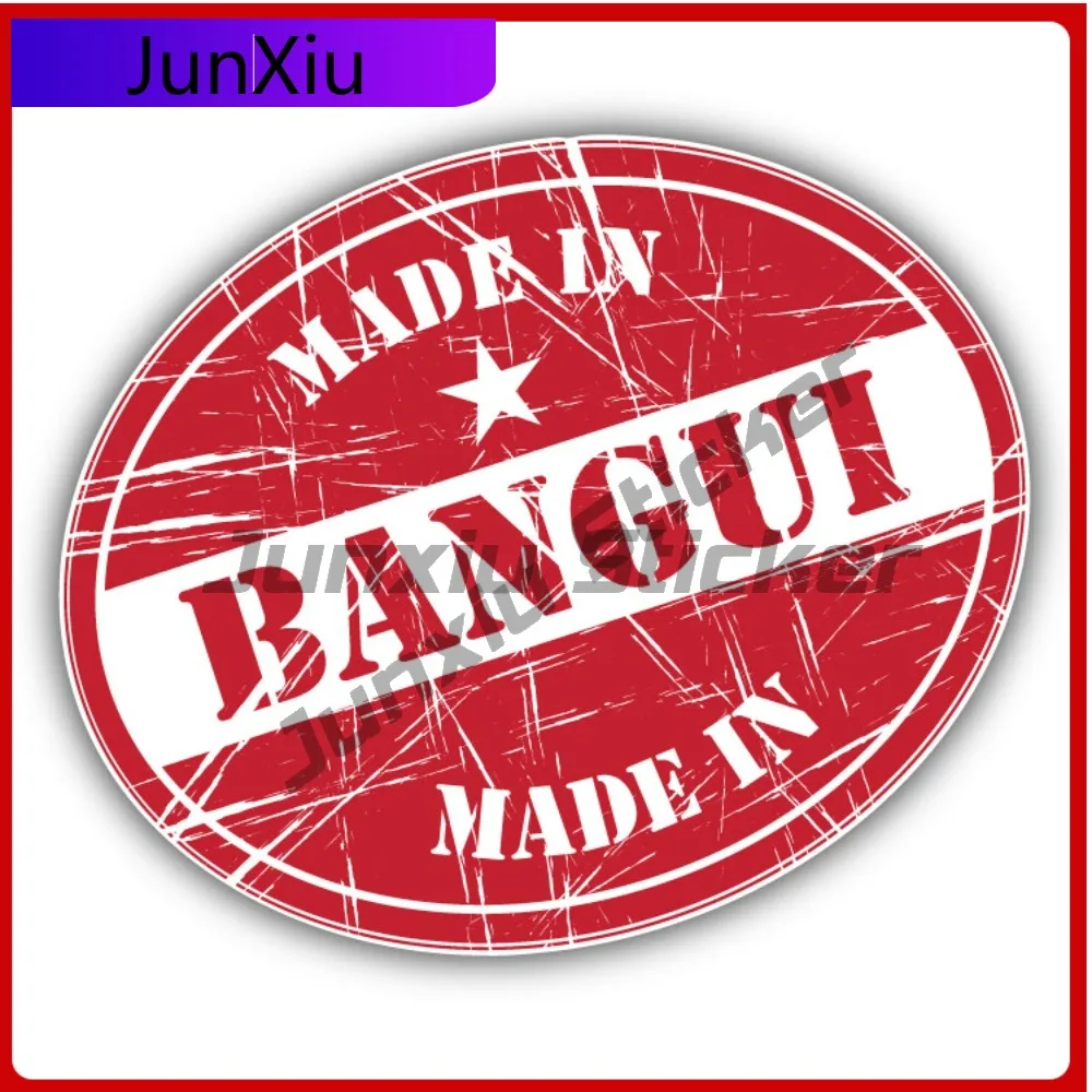 

Made In Bangui Creative Sticker Travel Stamp Car Decal Bumper Stickers Anime Style Window Use For Rear Car Sticker Accessorie