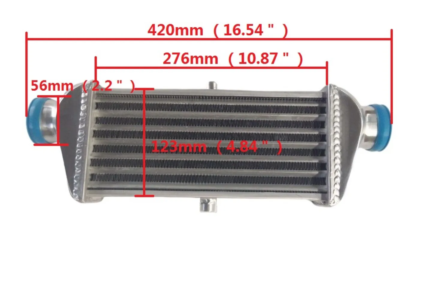 Front Mount Aluminum turbo Intercooler 280 x 130 x 50 mm 56mm 2.2