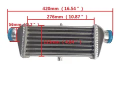 Front Mount Aluminum turbo Intercooler 280 x 130 x 50 mm 56mm 2.2