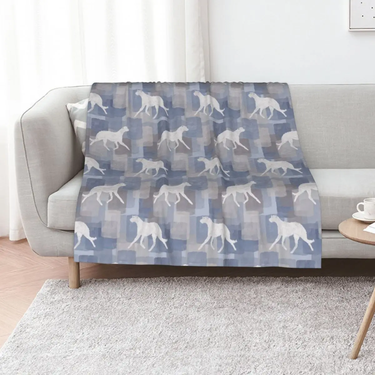 

Irish Wolfhounds Throw Blanket Luxury Designer Thins Hairys Multi-Purpose Blankets