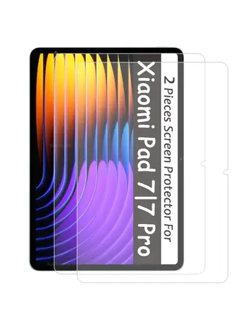 2 Pieces Hard Scratch Proof Film HD Tempered Glass Screen Protector For Xiaomi Pad 7 Clear Protective Cover For Xiaomi Pad 7 Pro