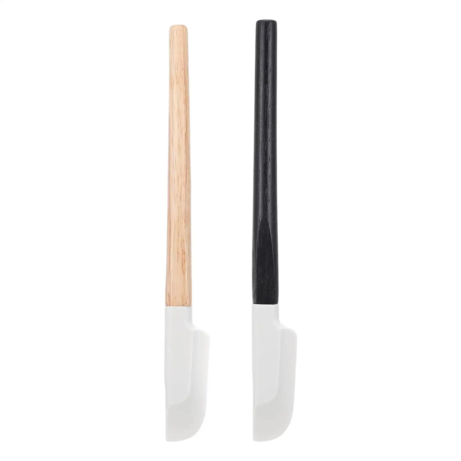 Wooden Handle Spatula Silicone Kitchen Utensils Heat Resistant Baking Tools for Mixing Cooking Eggs Pancake Cake Butter Jam