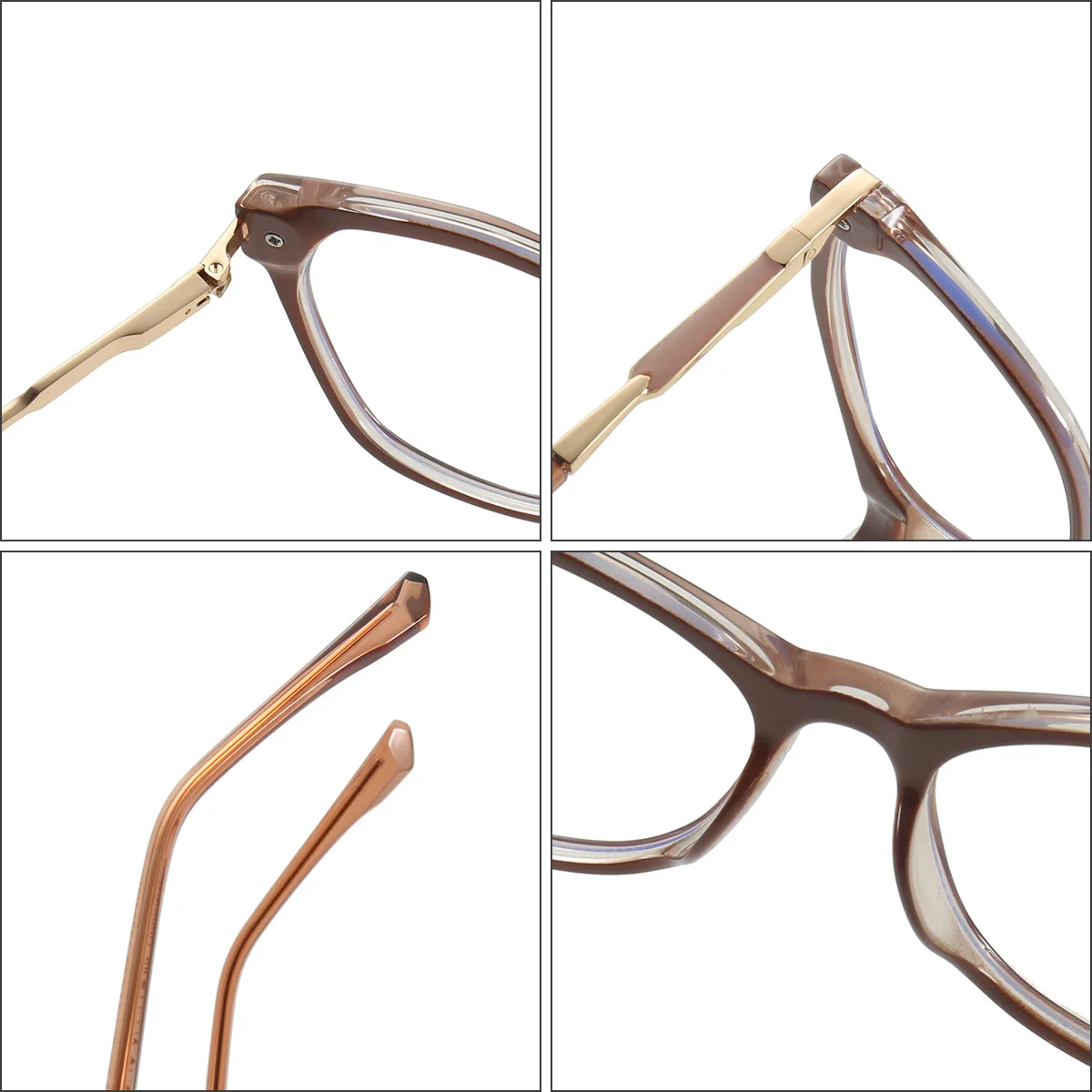 نظارات عمل بسيطة، نظارات طبية مربعة كبيرة خفيفة للغاية، نظارات طبية متعددة البؤر مخصصة