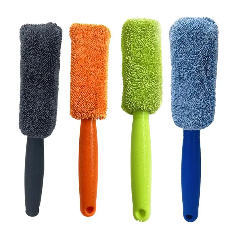 

Портативная щетка для мытья колес автомобиля, обод шины из микрофибры с пластиковой ручкой, авто багажник, детали мотоцикла, аксессуары для чистки, инструменты