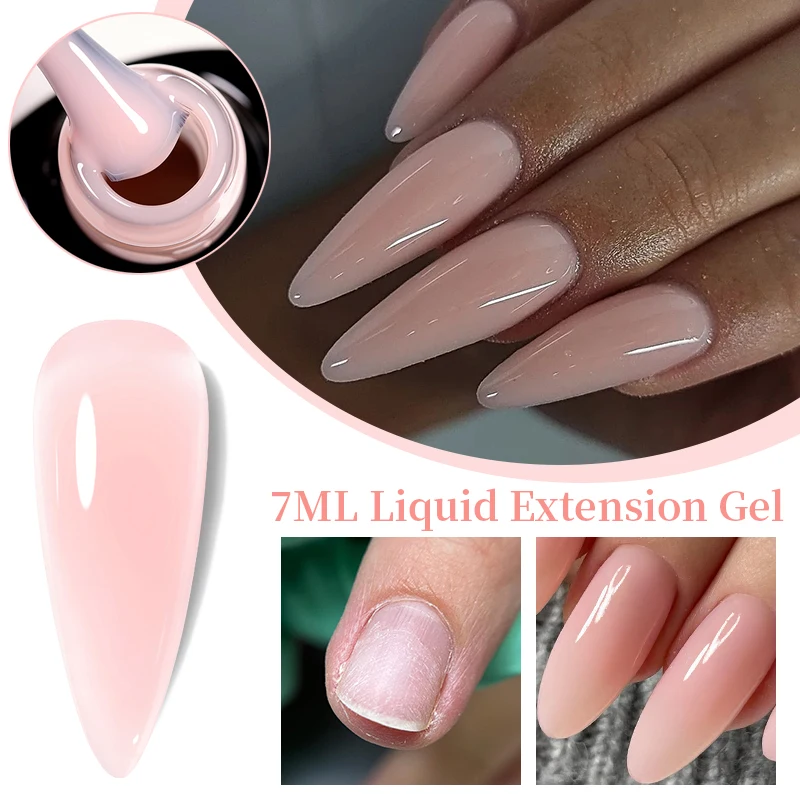 UR SUGAR-Gel líquido para extensión de uñas, barniz para manicura, Gel UV LED, color Nude, Beige, blanco, gelatina lechosa, extensión rápida, 7ml