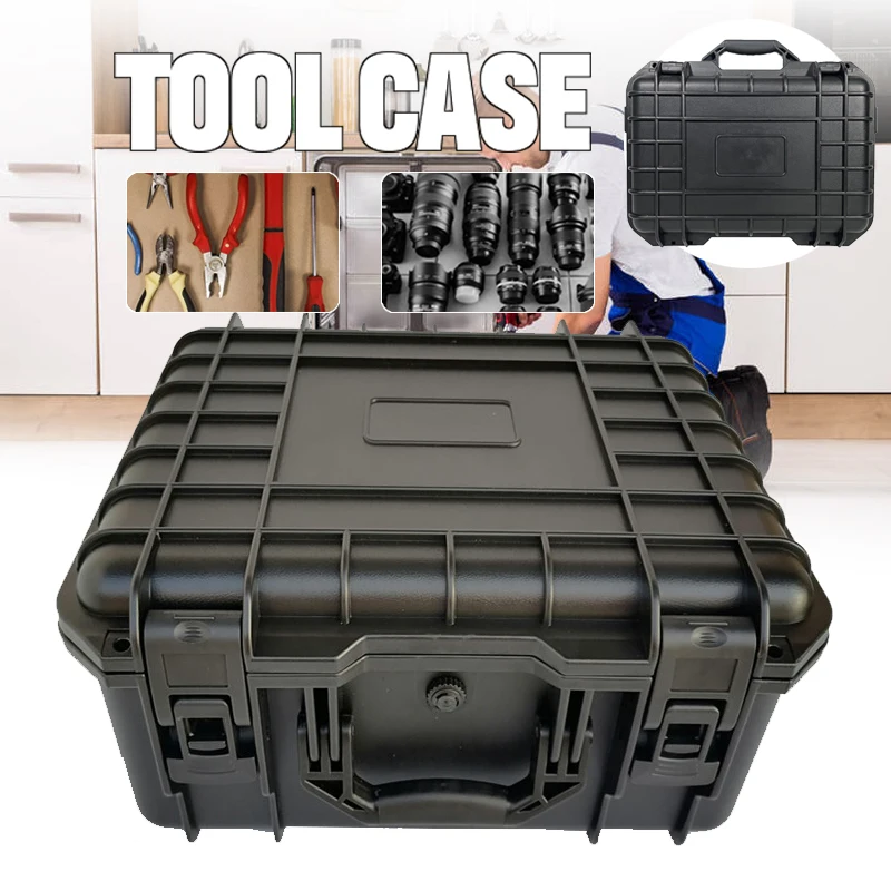 Waterproof Shockproof Tool Box Set Pelican-Style Hard Case with Foam Insert Tools Protector Organizer