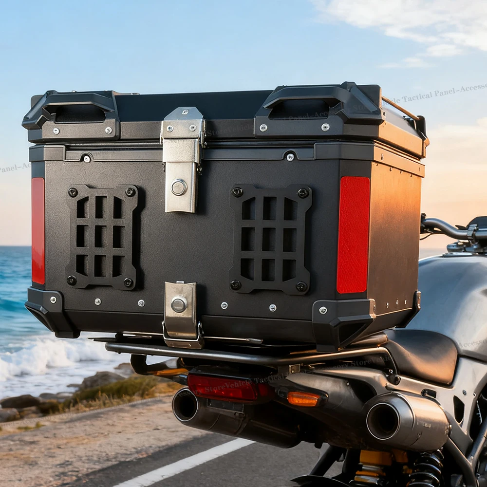 Pannello Molle per moto da 2 pezzi per deposito bagagliaio in acciaio al carbonio impermeabile tattico universale scatola laterale organizzatore archiviazione modulare