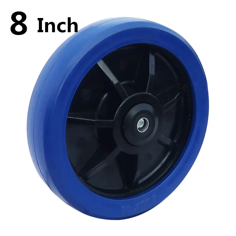 

1 Pc 8 Inch Single Wheel Heavy Caster Duty Rubber Piece Wear Resistant Flat Driver Cart