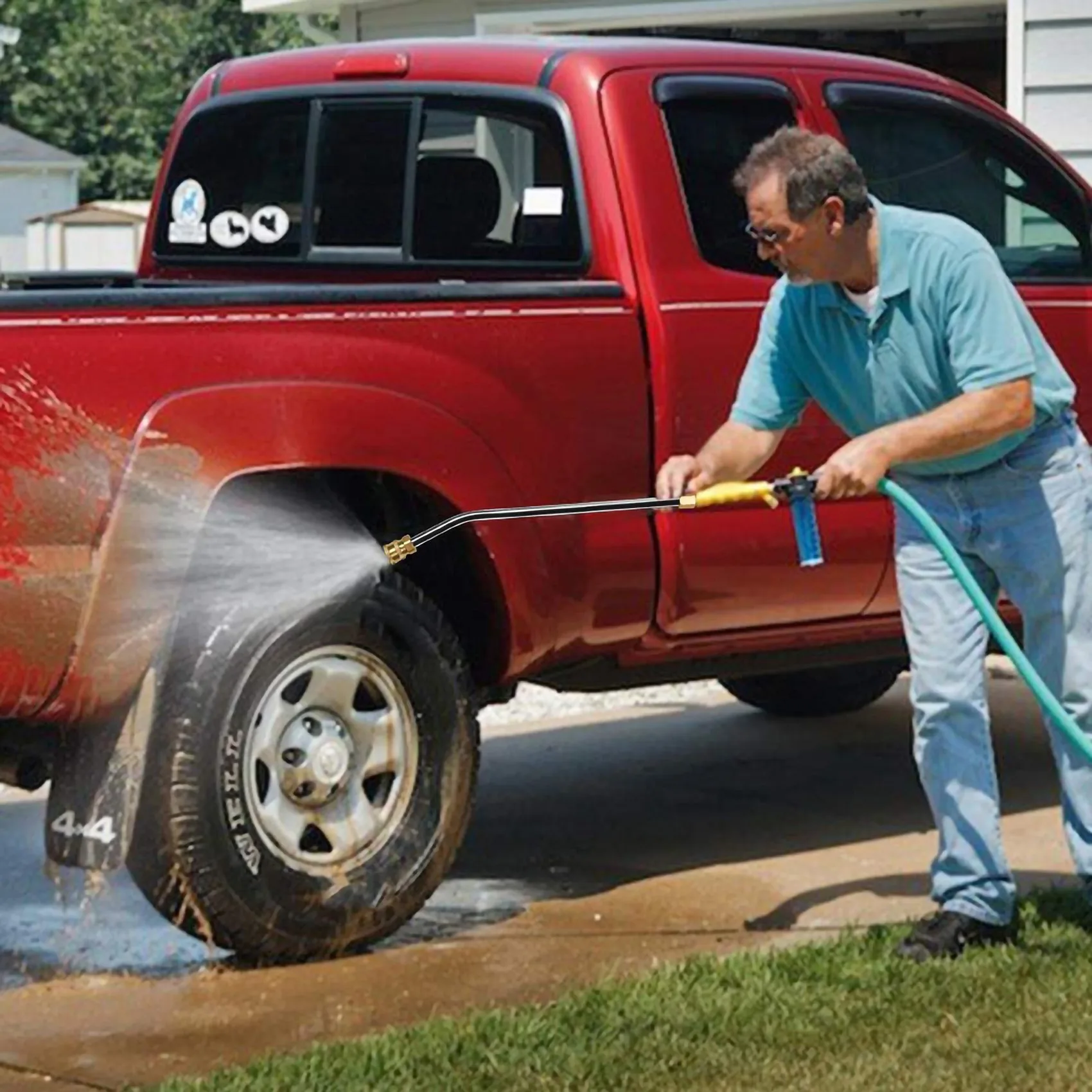 Gutter Cleaning Tool Pressure Washer - Extension Wands, Roof Cleaner Lance Nozzle - 4000 Psi 5 Tips, Window Washing Accessories,