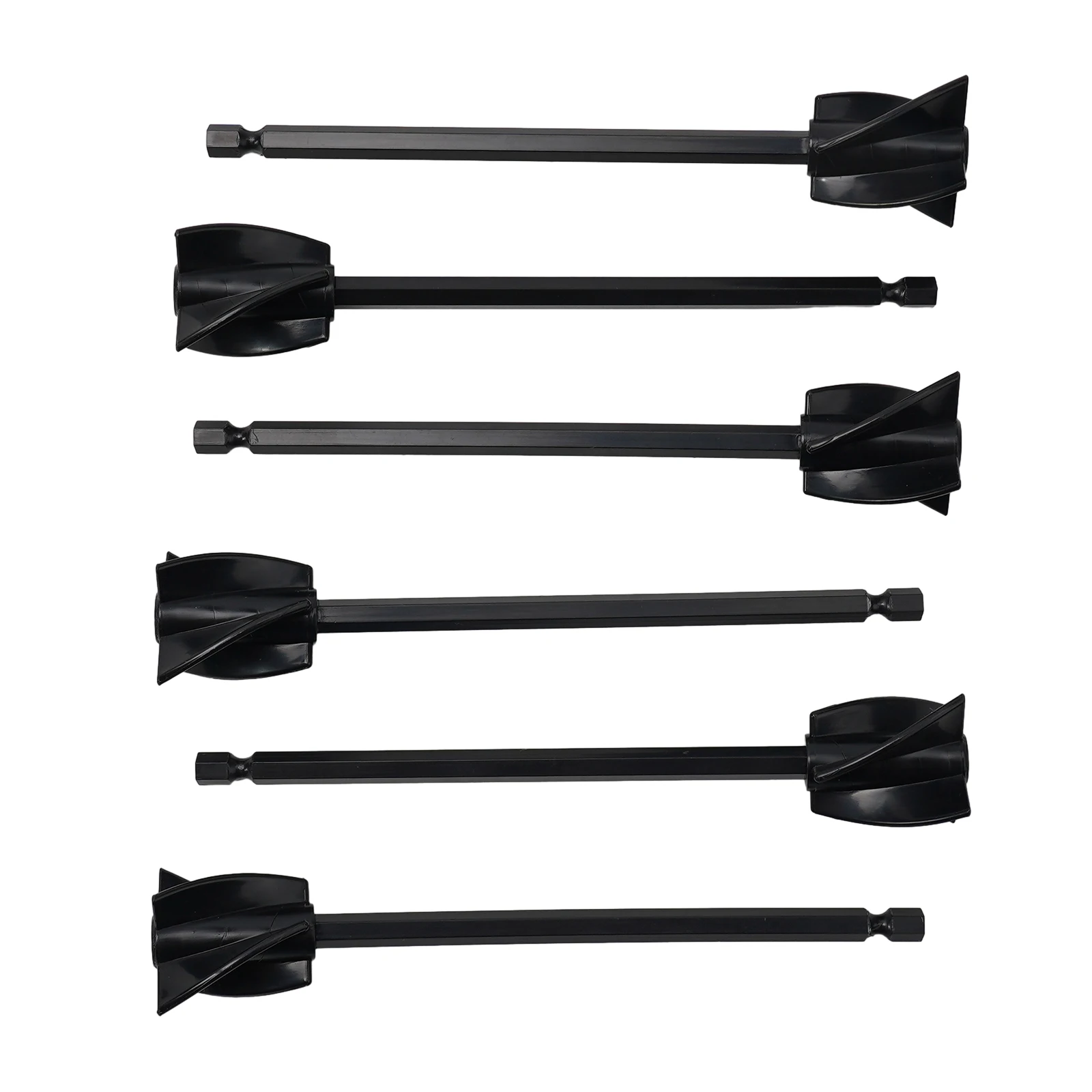 레진 및 페인트 교반용 에폭시 드릴 믹서 부착물 6개 세트 (스프링 믹서 포함, 부드럽고 균일한 혼합용)