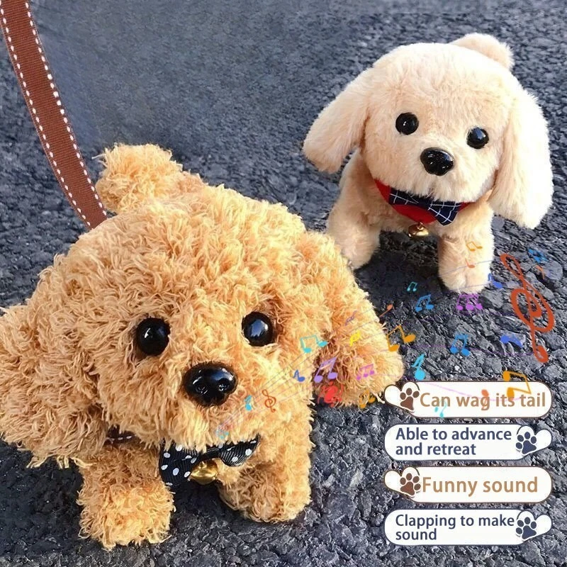 Realistic Robotic Dog Toy Interactive Plush Puppy with Barking Walking Sounds Like A Real Pet Smart Stuffed Animal Gift