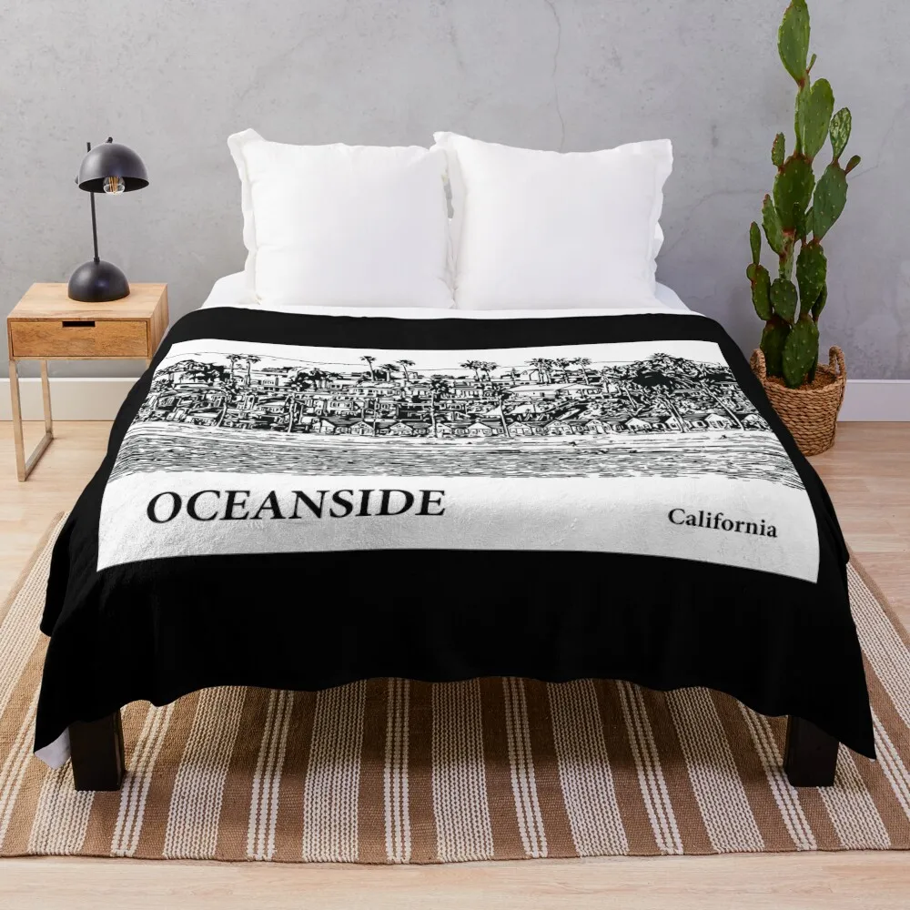 

Oceanside California Throw Blanket Summer Beddings warm winter Multi-Purpose Sofa Throw Blankets