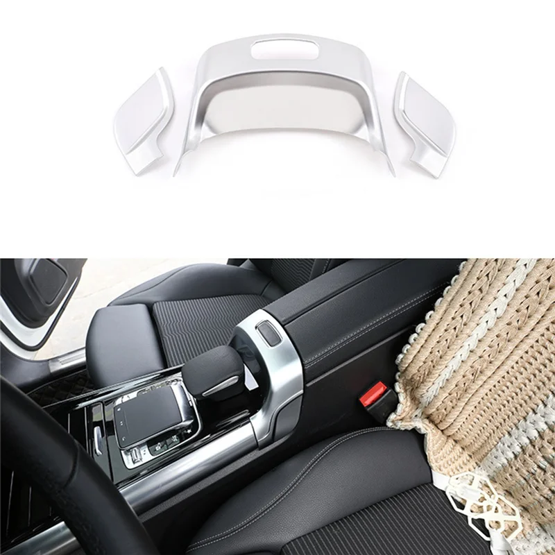 

A80X-Car Center Console Armrest Switch Button Decorative Cover Abs Chrome-Plated For Mercedes-Benz B-Class GLB 2020