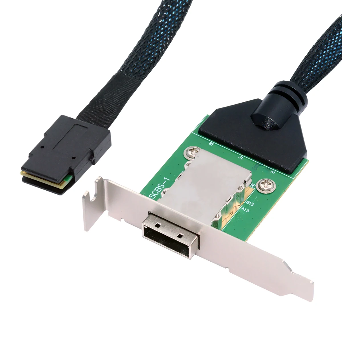 

chenyang Mini SAS SFF-8087 36Pin Host to SFF-8088 26Pin External Extension Data Cable PCBA with Low Profile Bracket