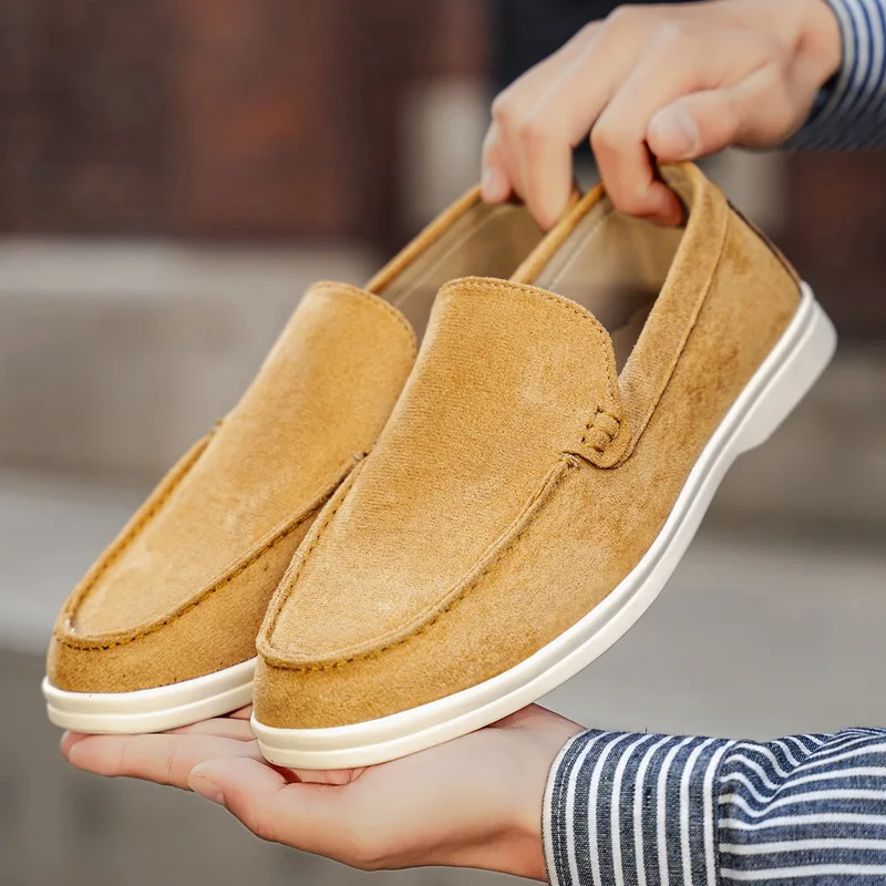 Men's Faux Suede Loafers Slip-On Casual Shoes