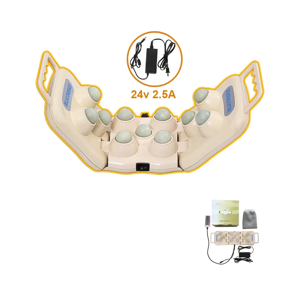 11 Ball Heating Projector Negative Ion Handheld Massager Tourmaline Thermal Therapy Jade Roller