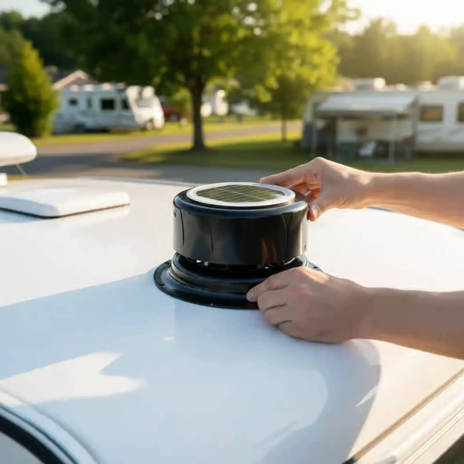 Solarbetriebener Dachventilator für Wohnmobile mit hoher Luftzirkulation – Dachlüfter für Reiseanhänger zur Feuchtigkeitskontrolle