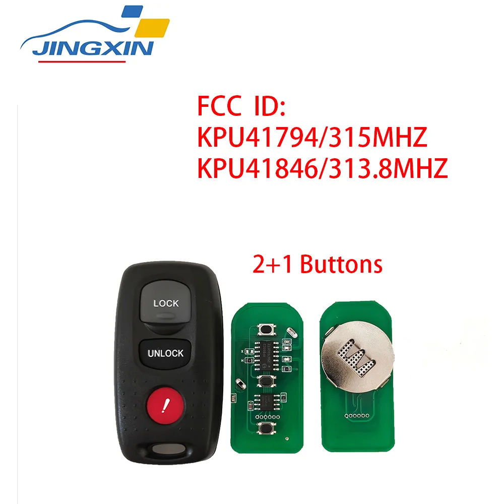 

Jingxin 2+1Remote Smart Car Key Fob KPU41794/315MHZ KPU41846/313.8MHZ for Mazda 3 2004-2008 for Mazda 6 2003 2004 2005 and PCB