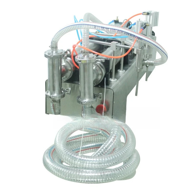 Disinfectant Filling Machine Double Head Pneumatic Liquid Filling Machine 100-1000ml Cosmetics Food Alcohol Filling