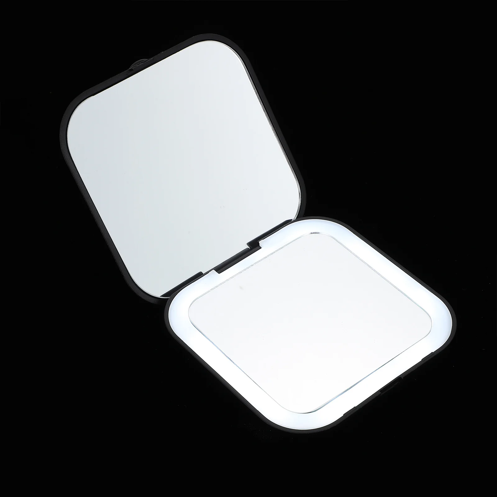 Kompakter, zusammenklappbarer LED-Make-up-Spiegel, tragbarer kleiner Reisespiegel, leichte Make-up-Werkzeugspiegel