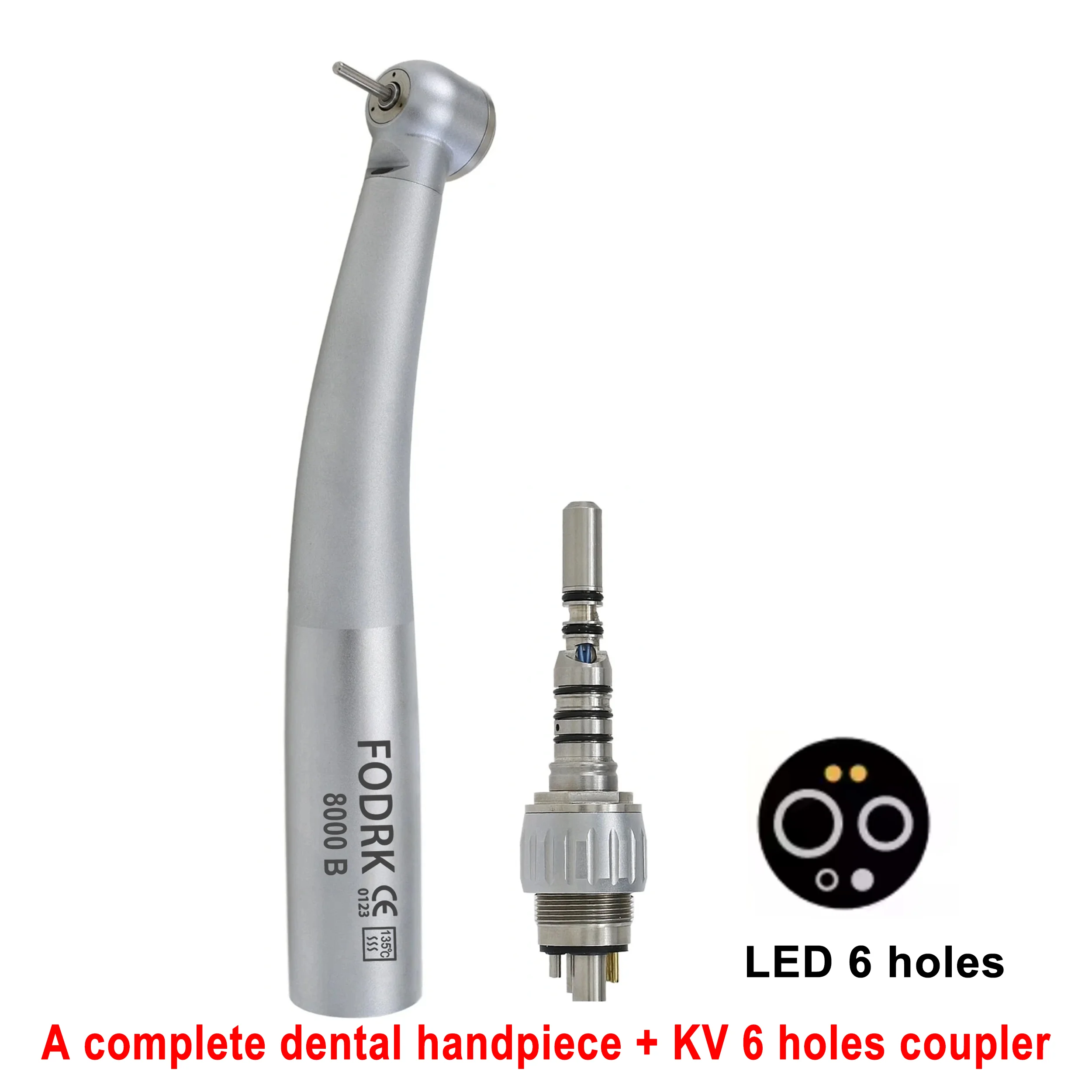 KAVO Type Tandheelkundige Glasvezel LED Turbine Snelkoppeling 8000B Hoge Snelheid Handstuk Air Turbine Kavo Type Handstuk Tandarts Tool