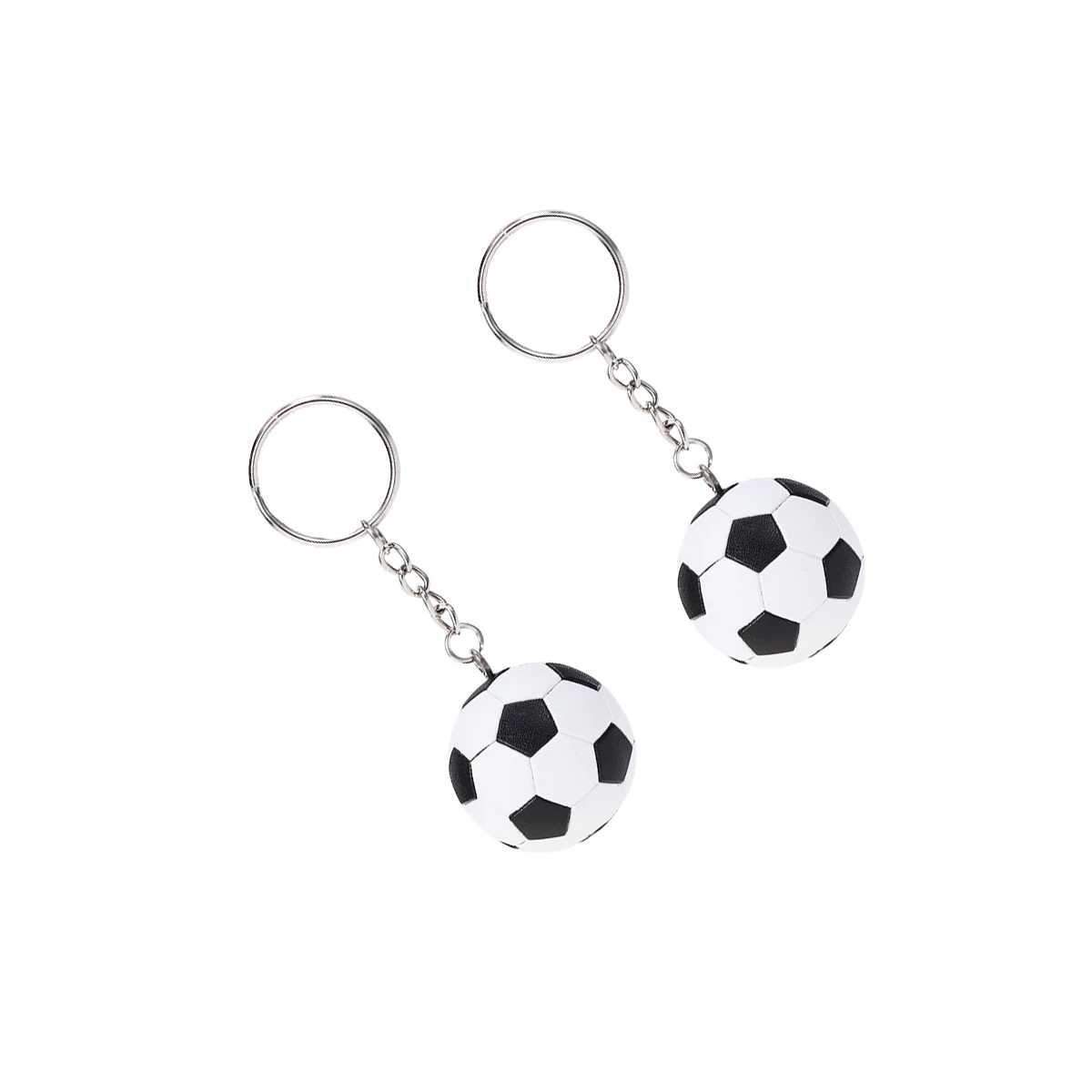 2 PCS Backpack Child Mini Tennis Ball Keychain Sports Keychains Football Keyring