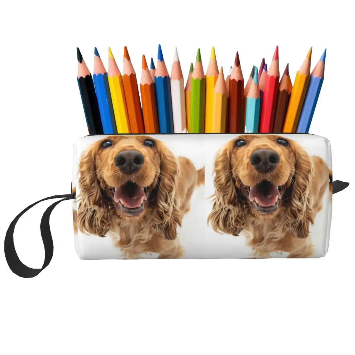 Tail Wagging Wisdom Nurturing Your Cocker Spaniel Spirit Trousse à crayons, boîte à stylos, sac à crayons, fournitures de papeterie, trousse à cosmétiques