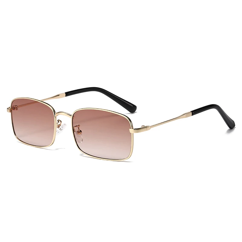 المشي لمسافات طويلة 3 قطع عالية الجودة مستطيل النساء الإطار المعدني مكافحة نظارات خمر العلامة التجارية إطار صغير ظلال للرجال الإناث النظارات