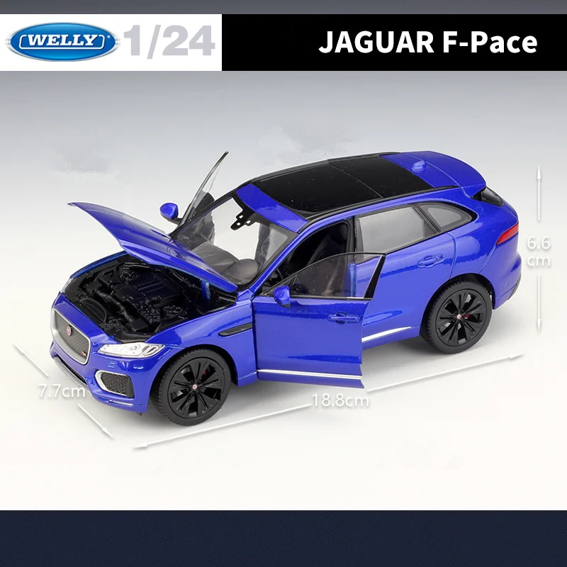 Welly 1:24 JAGUAR F-Pace SUV Alloy Car Model Diecasts Metal Toy Vehicles Car Model High Simulation Collection Childrens Toy Gift