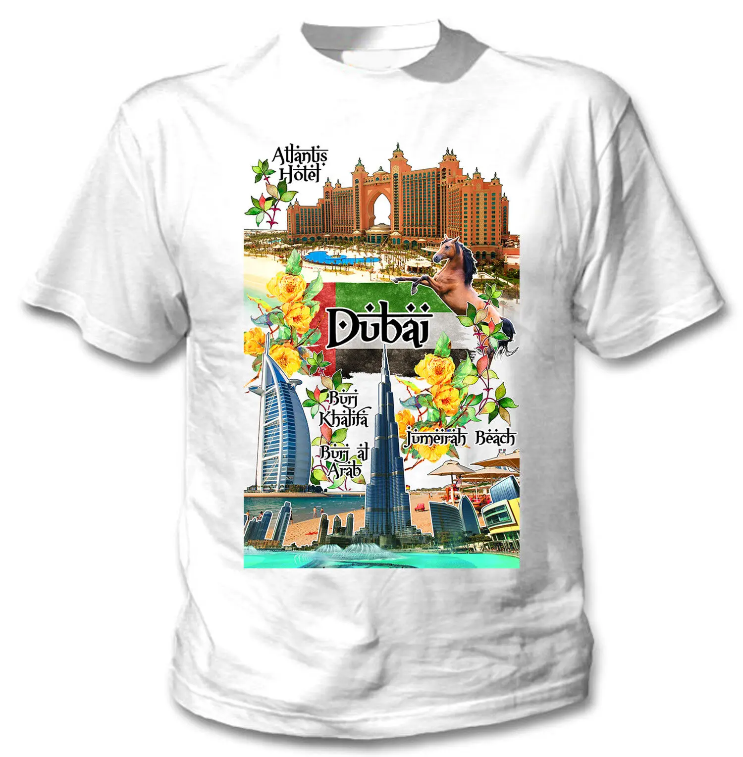 

Uae Dubai New 100% Cotton Mens T-Shirt Summer O-Neck Short Sleeve Casual Unisex T-shirt Size S-3XL