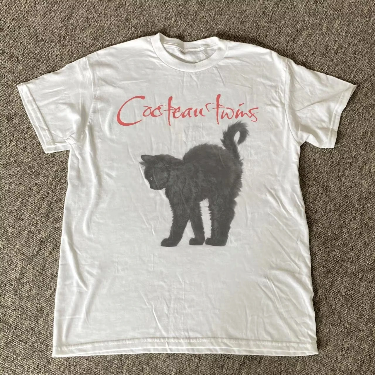 Cocteau Twins band T-shirt. Cocteau Twins band white unisex T-shirt, pure cotton streetwear shirt  oversized t shirt