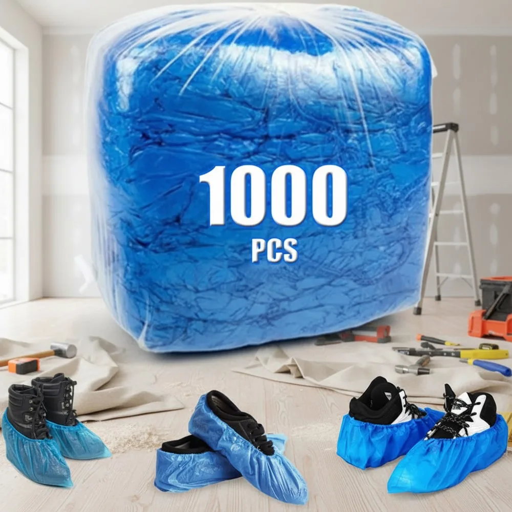 

Disposable Shoe Covers 1000 PCS Waterproof Reusable for Home Travel Construction Medical One Size Fits Most