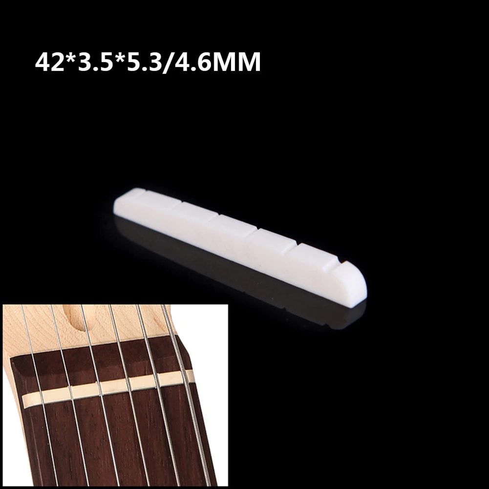 42mm/1.65in Bone Nut For 6 Strings Electric Guitar Strat Stratocaster Tele ST TL 423.55.3mm /4.6MM(0.18in) Guitar Accessories