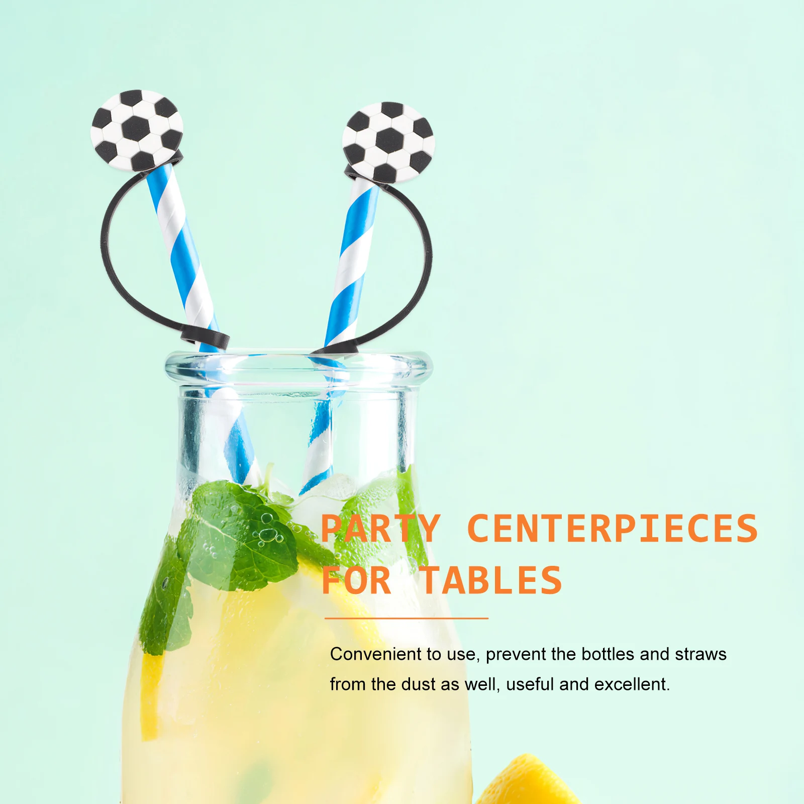 

10pcs Straw Caps Silicone Reusable Cute Lightweight Dust Proof Leak Proof Straw Covers Tops Plugs Tips Lids Kitchen Bar