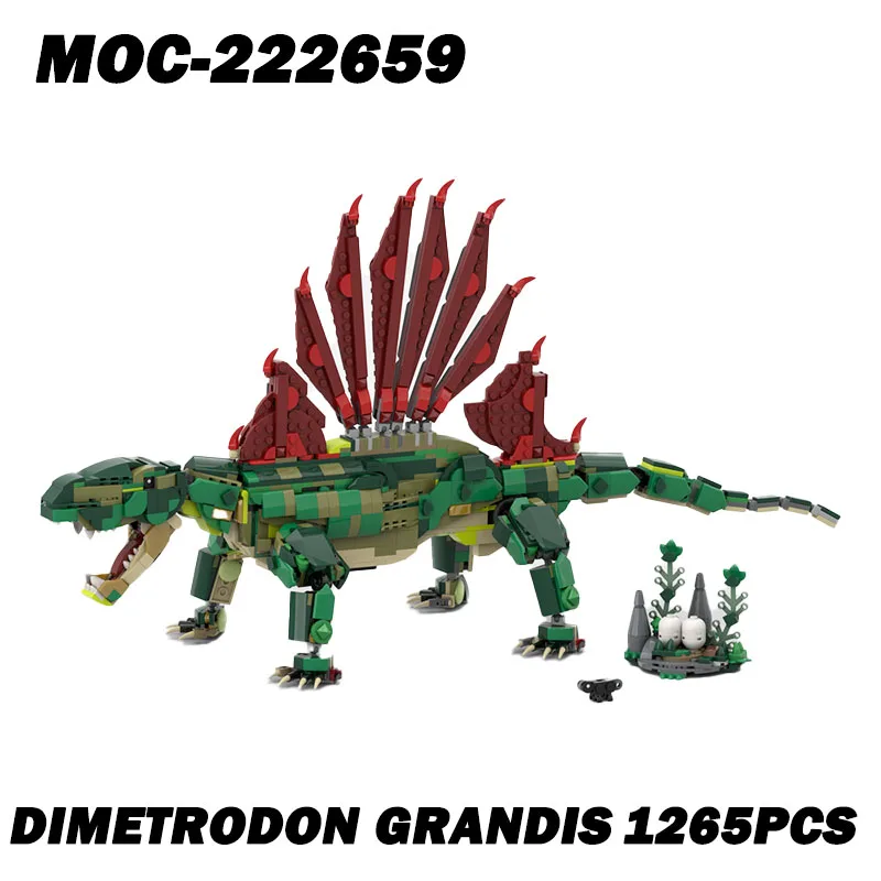 

MOC-222659 Строительные блоки DIY Подарок Обучающие творческие головоломки Рождественские игрушки Аксессуары Dimetrodon Grandis Динозавр 1265 шт.