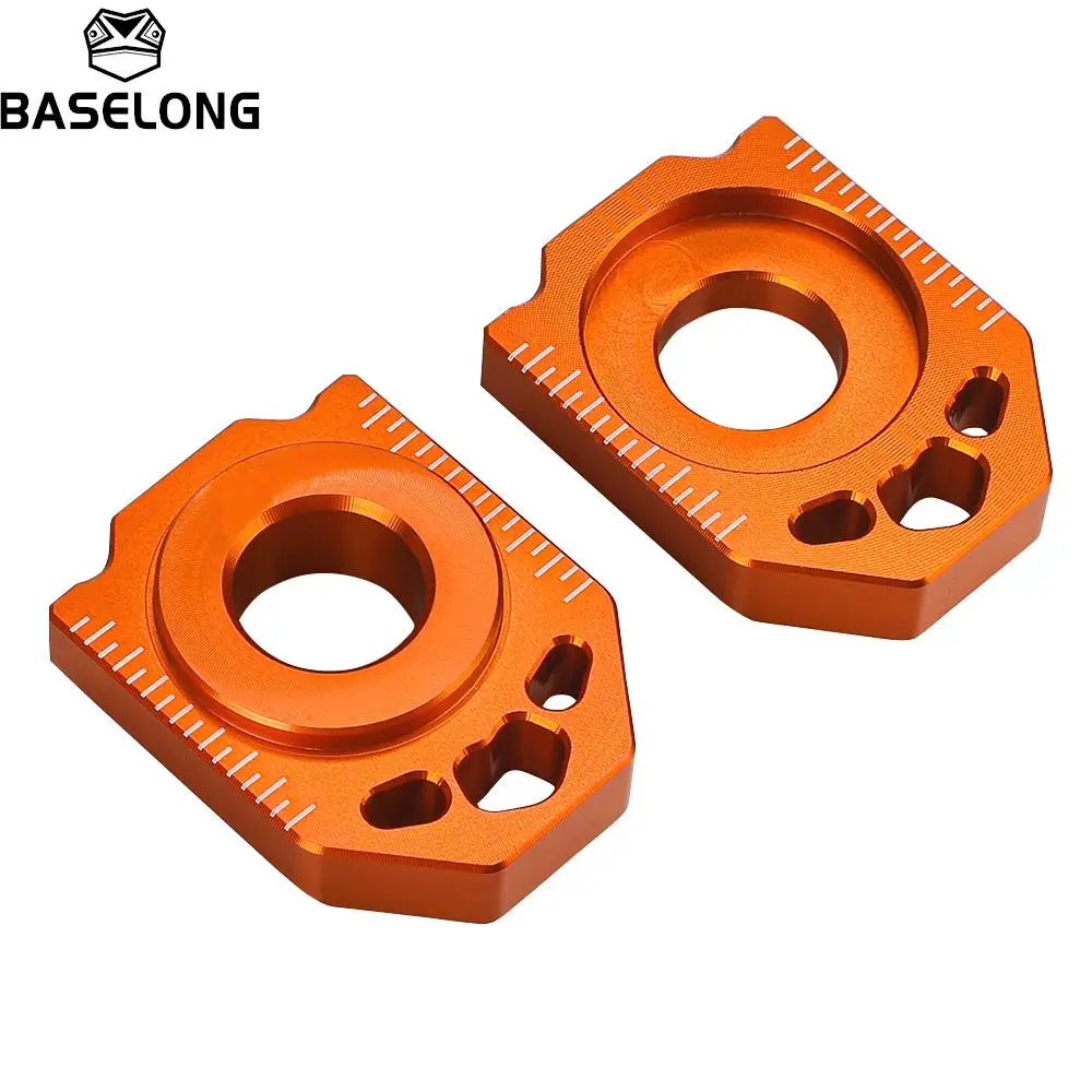 Orange CNC Rear Chain Adjuster Axle Block For KTM SX SXF XC XCF EXC EXCF XCW XCFW 125 150 200 250 300 350 400 450 500 525 530